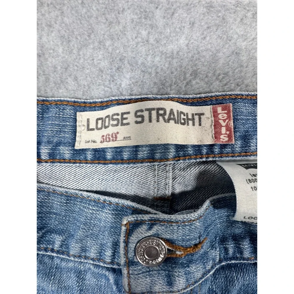 Levis 569 Loose Straight Jeans Mens Denim Relaxed Fit Lot of 3 W38 Hemmed 26